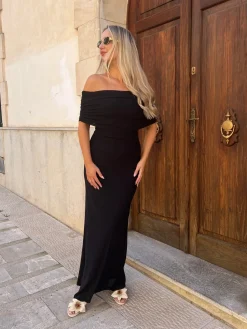 Astrid Frank Lange Kjoler|Aria off-shoulder kjole