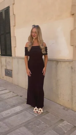 Astrid Frank Lange Kjoler|Aria off-shoulder kjole