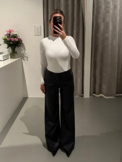 Astrid Frank Tall|Bukser|Frida PU bukser sort