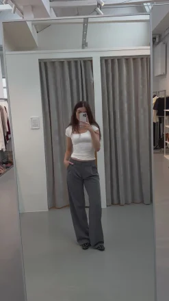 Astrid Frank Tall|Bukser|Marie bukser grå