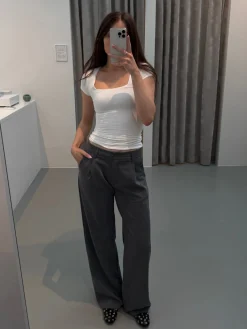 Astrid Frank Tall|Bukser|Marie bukser grå